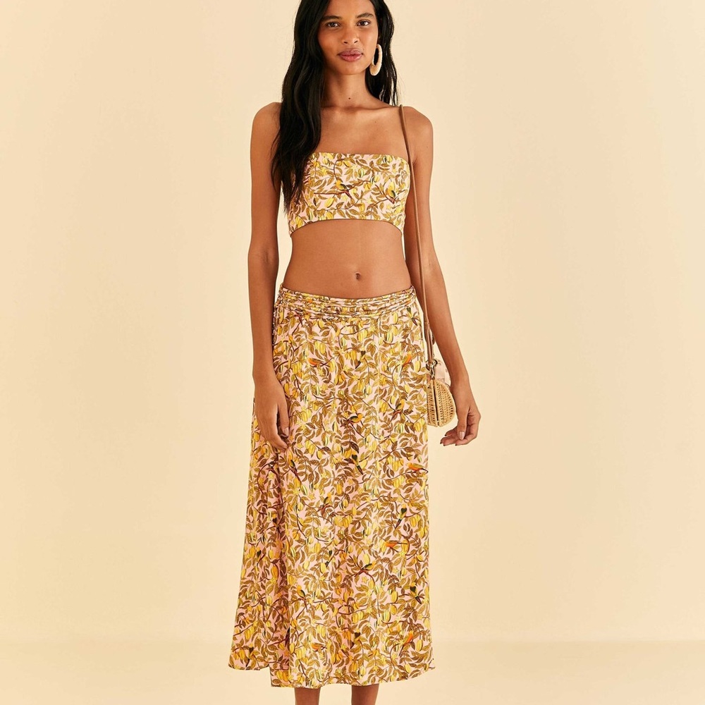 SET - Pink star fruit skirt and top